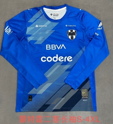 2026/27 Monterrey 2nd Away Blue LS Thailand Soccer Jersey AAA-2146