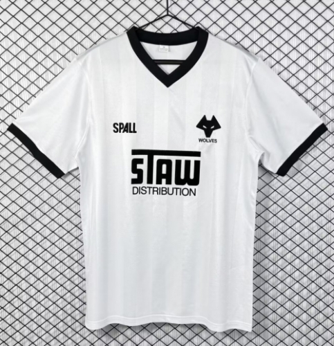 86/88 Retro Version Wolverhampton Wanderers Away White Thailand Soccer Jersey AAA-503