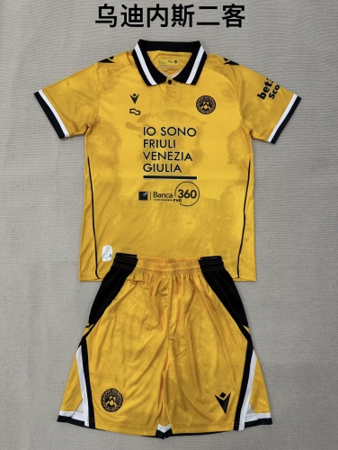 2025/26 Udinese Calcio 2nd Away Yellow Soccer Uniform-208