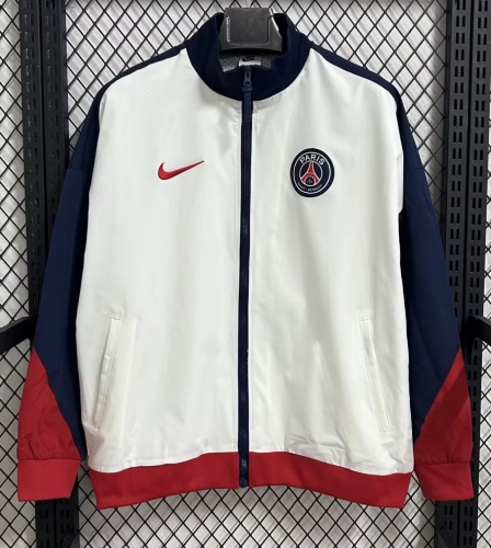 2026-27 Paris SG White Windbreaker Hoodies Top-47