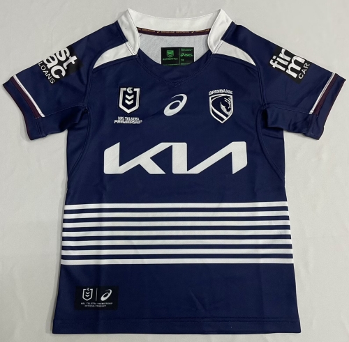 Kids 2026 Mustang Away Royal Blue Thailand Rugby Shirts-805
