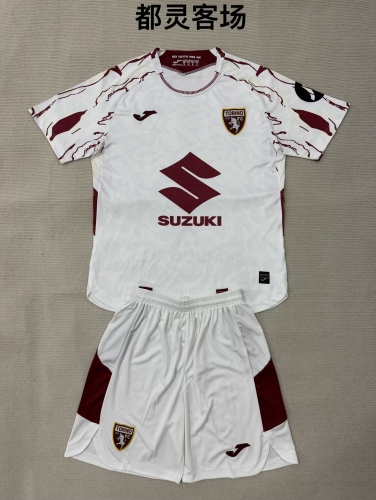 Kids 2025/26 Torino FC Away White Kids/Youth Soccer Uniform-208