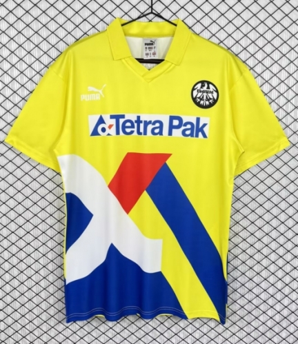93/96 Retro Version Frankfurt Away Yellow Thailand Soccer Jersey AAA-503