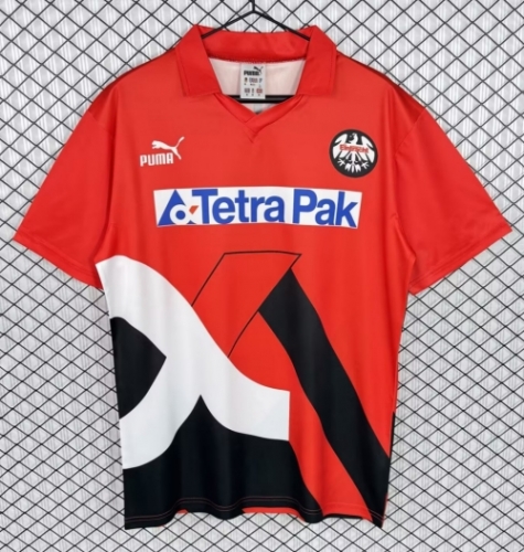 93/95 Retro Version Frankfurt Home Red & Black Thailand Soccer Jersey AAA-503