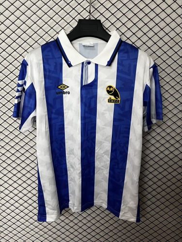 1991 Retro Version Sheffield Home Blue & White Thailand Soccer Jersey AAA-95