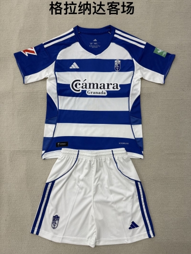 Kids 2025/26 Granada CF Away Blue & White Kids/Youth Soccer Uniform-208