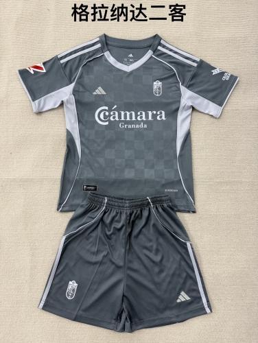 Kids 2025/26 Granada CF 2nd Away Gray Kids/Youth Soccer Uniform-208