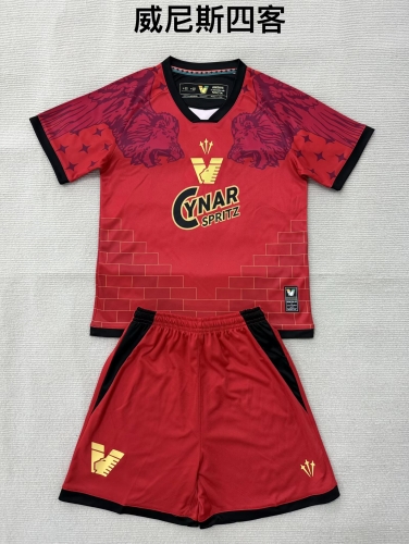 Kids 2025/26 Venezia 4nd Away Red Kids/Youth Soccer Uniform-208