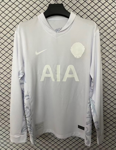 125th Commemorative Version Tottenham Hotspur Gray White LS Soccer Jersey AAA-95