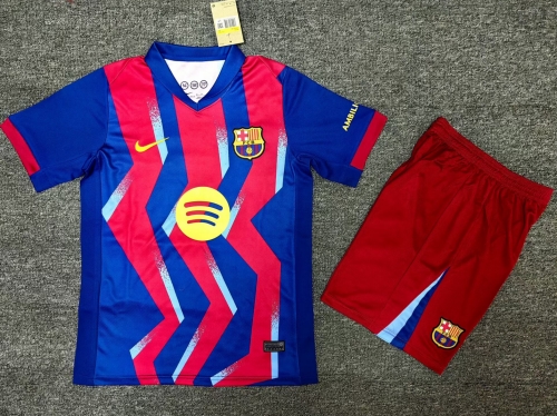 2026/27 Barcelona 3nd Away Red & Blue Soccer Uniform-302/315