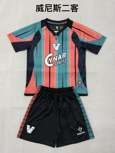Kids 2025/26 Venezia 2nd Away Red & Green Kids/Youth Soccer Uniform-208