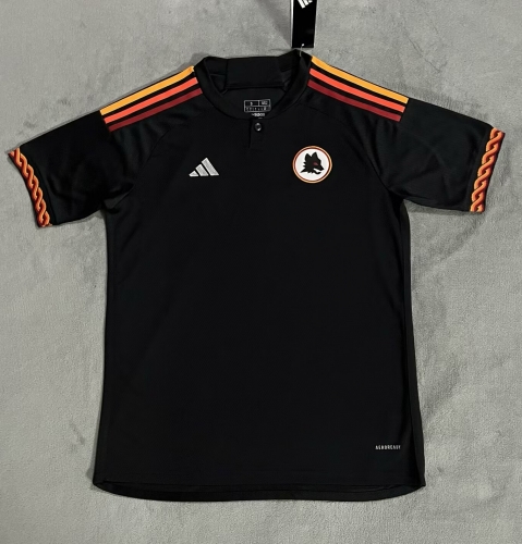 2023/24 AS Roma 2nd Away Black Thailand Soccer Jersey AAA-510