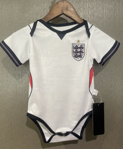 (Size 9/12 )2026-27 England Home White Baby Soccer Uniform-308