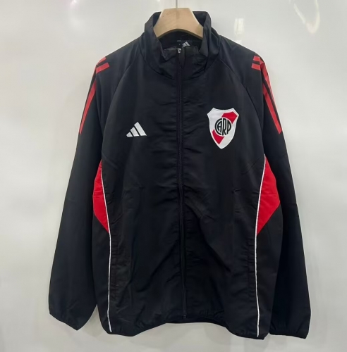 2026-27 CA River Plate Black Windbreaker Hoodies Top-XH