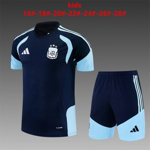 (Size 16-28) Kids 2026/27 Argentina Royal Blue Kids/Youth Tracksuit Unifom-801