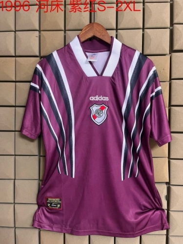 1996 Retro Version CA River Plate Purple Thailand Soccer Jersey AAA-709