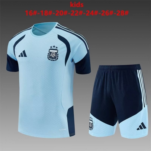 (Size 16-28) Kids 2026/27 Argentina Light Blue Kids/Youth Tracksuit Unifom-801