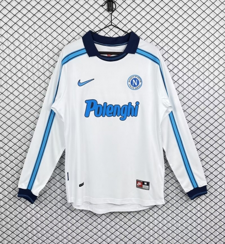 98/99 Retro Version SSC Napoli Away White Thailand LS Soccer Jeesey AAA-503