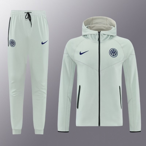 2025/26 #01 Inter Milan Green Gray Thailand Soccer Jacket Uniform With Hat-LH