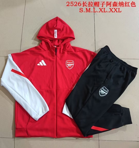 2025/26 Arsenal Red Thailand Soccer Jacket Uniform With Hat-815