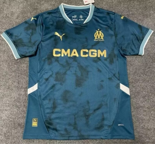 2024/25 Olympique de Marseille Away Lake Blue Thailand Soccer Jersey AAA-312