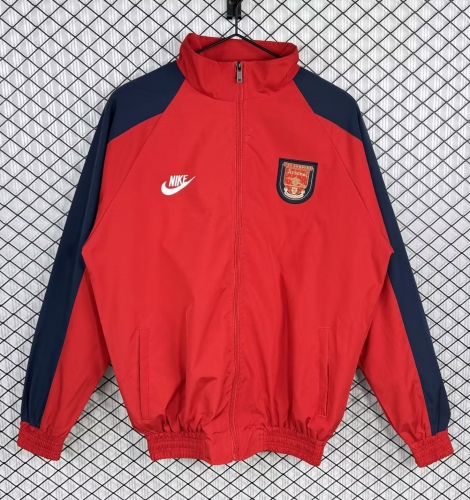 96/97 Retro Version Arsenal Home Red Windbreaker Hoodies Top-503
