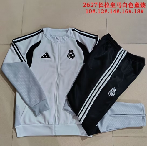 Kids 2026/27 Rea Madrid White Kids/Youth Soccer Jacket Uniform-815