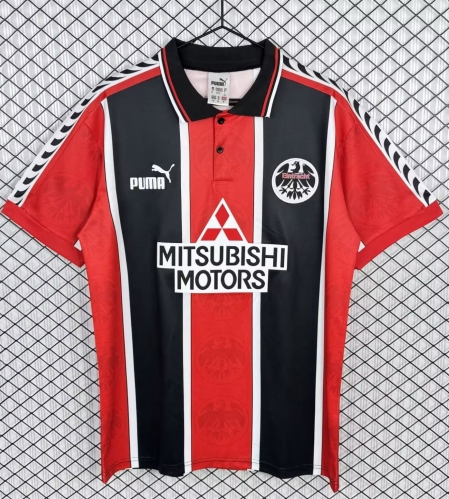 96/97 Retro Version Frankfurt Home Red & Black Thailand Soccer Jersey AAA-503