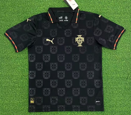 (S-4XL)2025/26 Portugal Away Black Thailand Soccer Jersey AAA-416/705/320