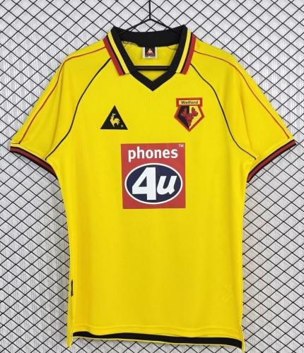 99/01 Retro Version Watford Home Yellow Thailand Soccer Jersey AAA-503