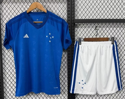 Kids 2026/27 Cruzeiro EC Home Blue Kids/Youth Soccer Uniform-530/812/507