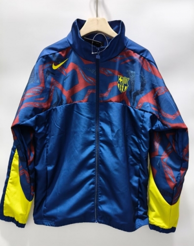 (Size S-2XL) 2025/26 Barcelona Royal Blue Windbreaker Hoodies Top-XH