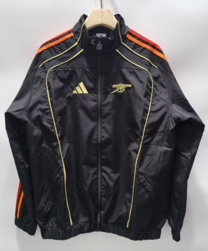 2026/27 Arsenal Black Windbreaker Hoodies Top-XH