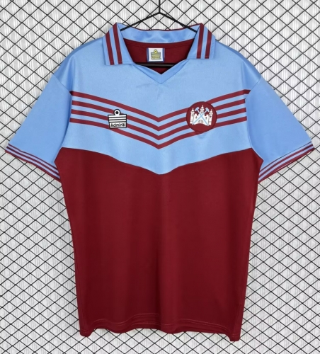 76/80 Retro Version West Ham United Home Red Thailand Soccer Jersey AAA-503