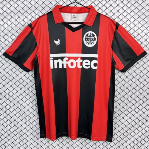 83/84 Retro Version Frankfurt Home Red & Black Thailand Soccer Jersey AAA-503