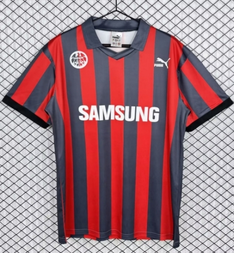 91/92 Retro Version Frankfurt Home Red & Black Thailand Soccer Jersey AAA-503