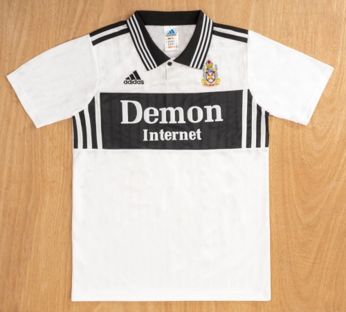 98/99 Retro Version Fulham FC Home White Thailand Soccer Jersey AAA-1041