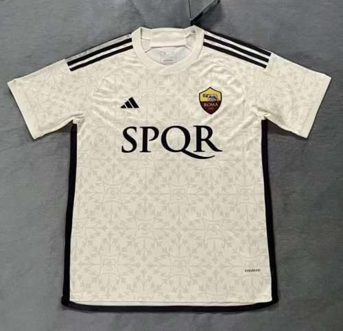 2023/24 Roma Away Yellow Thailand Soccer Jersey AAA-510