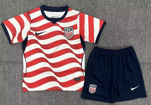 Kids 2026/27 United State Home White & Red Kids/Youth Soccer Uniform-507/123
