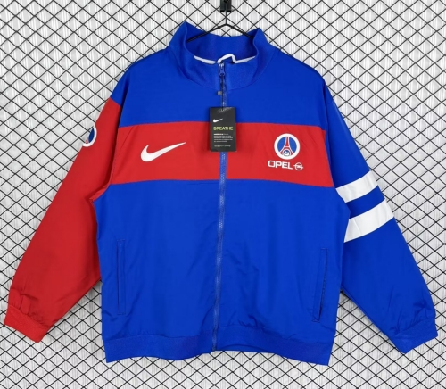 96/97 Retro Version Paris SG CaiBlue Windbreaker Hoodies Top-503