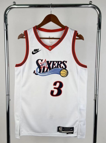 2026 Season Retro NBA Philadelphia 76ers White #3 Jersey-311