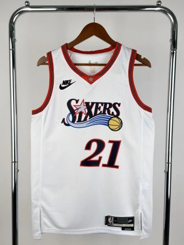 2026 Season Retro NBA Philadelphia 76ers White #21 Jersey-311