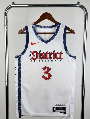 25 Season City Version Washington Wizards White #3 NBA Jersey-311