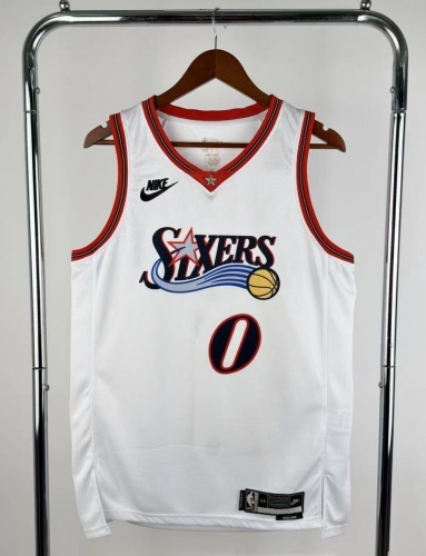 2026 Season Retro NBA Philadelphia 76ers White #0 Jersey-311