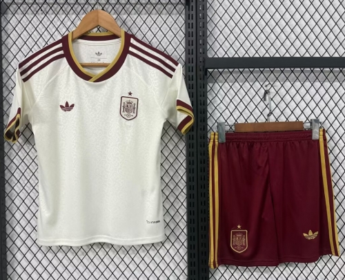 Kids 2026/27 Spain Away White Kids/Youth Soccer Uniform-123/522/530