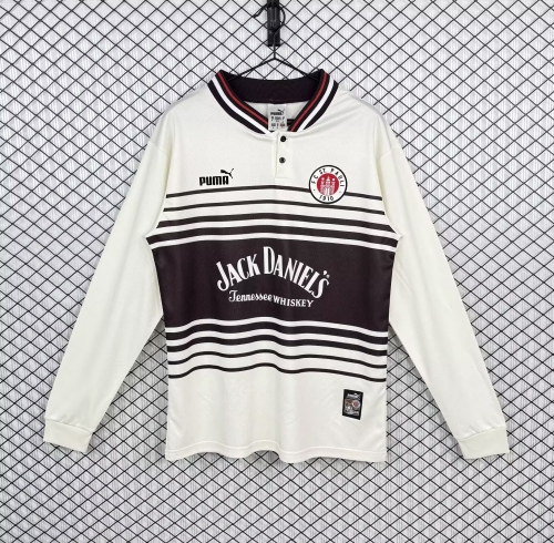 97/98 Retro Version FC St. Pauli Home White LS Thailand Soccer Jersey AAA-503