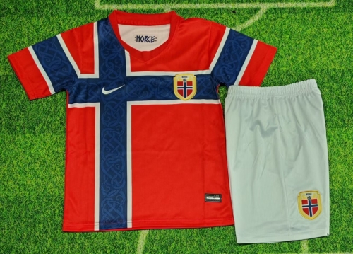 Kids 2026/27 Norway Home Red Kids/Youth Soccer Uniform-40/JY/208