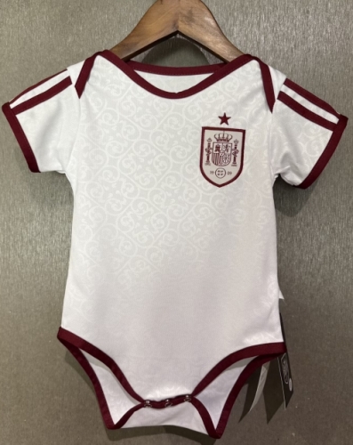 Kids 2026/27 Spain Away White Baby Soccer Uniform-308