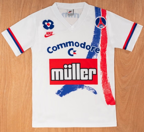 91/92 Retro Version Paris SG Home White Thailand Soccer Jerseys-1041