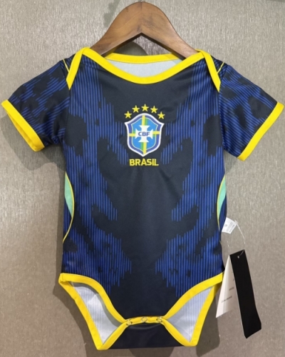 5 Star (Size 9/12 )2026-27 Brazil Away Royal Blue Baby Soccer Uniform-308